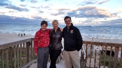 The Reed family - Jackson, Gerri Anne and Dave - at Ponte Vedra Beach, Florida.